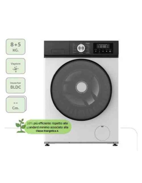LAVATRICE LAVASCIUGA AQUA805012K-W CAPACITA' 8+5 KG CENTRIFUGA 1200 GIRI