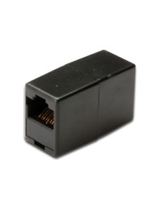 ACCOPPIATORE TEL. 2 CONN RJ45 - 8P8C F/F - CONFEZIONE - NERO