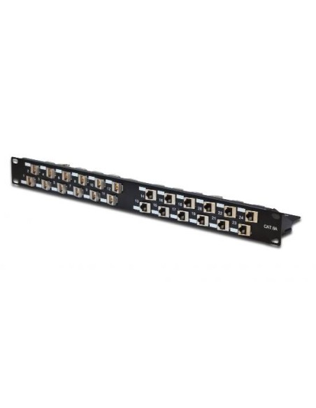 PANNELLO PATCH 24 PORTE MODULARE VUOTO PER RACK 19" BLACK (AR-PP24M)