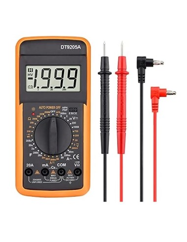 MULTIMETRO DIGITALE TESTER CON DISPLAY A LED PROFESSIONALE (DT9205A)