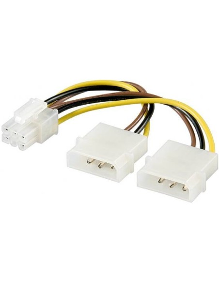 CAVO SDOPPIATORE ALIMENTAZIONE MOLEX A 6PIN PER SK VIDEO PCI-E (AKPCIP6)
