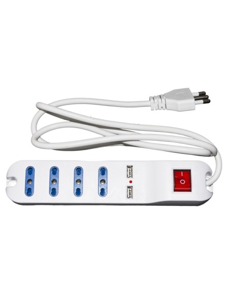 MULTIPRESA 4 POSTI + USB (LKMP04USB)