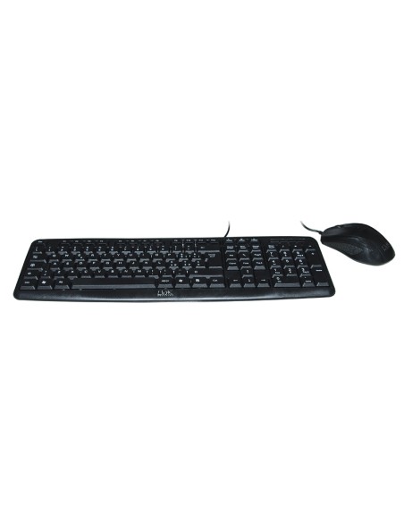 KIT TASTIERA + MOUSE NERA (LKTAST08) CON CAVO USB