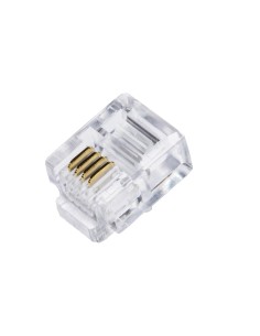 CONNETTORE PLUG TELEFONICO RJ11 6P4C (CONF.100PZ) (LKPL64)