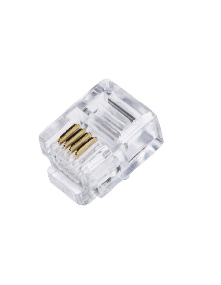 CONNETTORE PLUG TELEFONICO RJ11 6P4C (CONF.100PZ) (LKPL64)