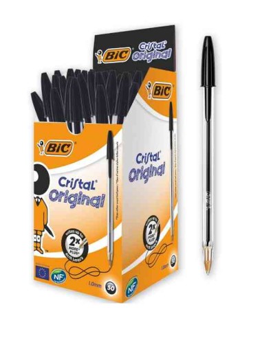 PENNA A SFERA CRISTAL NERA (50 PEZZI)