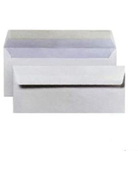 BUSTE BIANCHE 110X230MM S/FINESTRA 90GR + STRIP DA 500PZ