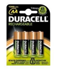 BATTERIE RICARICABILI STILO AA 1300MAH CONF. 4PZ
