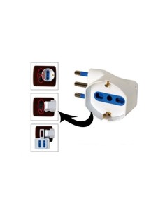 ADATTATORE SPINA 16A SCHUKO 90° SALVASPAZIO
