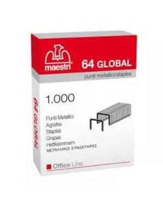 PUNTI METALLICI PASSO 6/4 CONF DA 10000 PZ (64 GLOBAL)