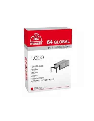 PUNTI METALLICI PASSO 6/4 CONF DA 10000 PZ (64 GLOBAL)