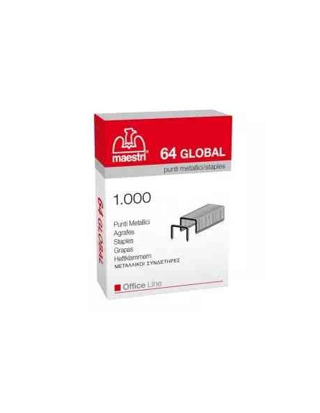 PUNTI METALLICI PASSO 6/4 CONF DA 10000 PZ (64 GLOBAL)