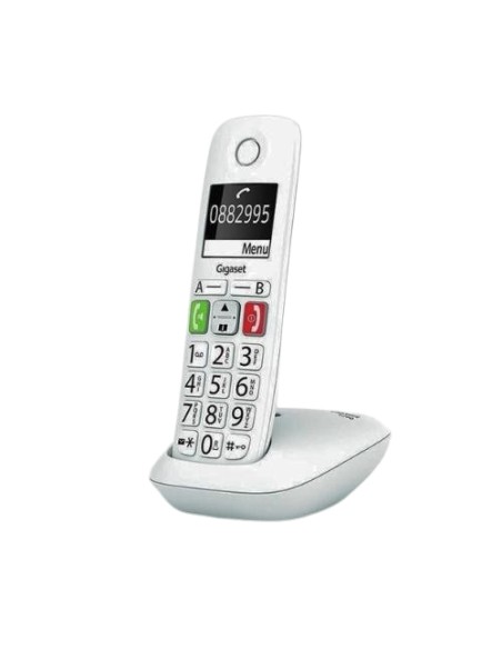 TELEFONO CORDLESS GIGASET E290 BIANCO NUMERI GRANDI