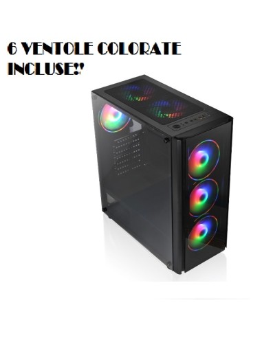 CASE GAMING TX-192-11 M-ATX CON 6 VENTOLE COLORATE INCLUSE