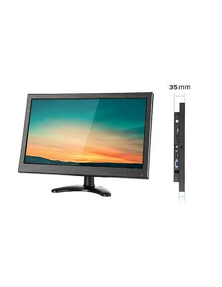 MONITOR 13.3" HD PER TELECAMERE DISPLAY LED HDMI-VGA-BNC-USB-AV