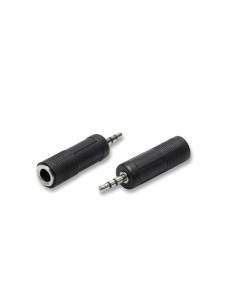 ADATTATORE AUDIO SPINA JACK MASCHIO 3.5MM + PRESA JACK FEMMINA 6.35MM (5/02)
