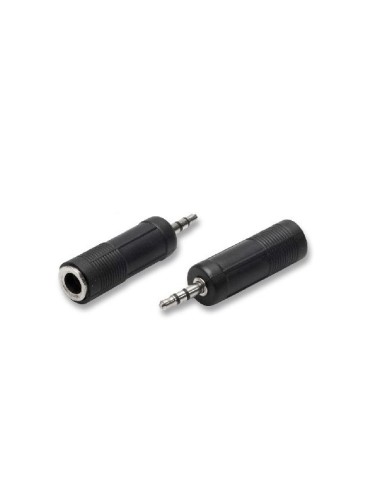 ADATTATORE AUDIO SPINA JACK MASCHIO 3.5MM + PRESA JACK FEMMINA 6.35MM (5/02)