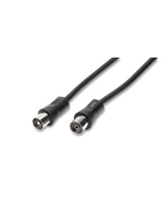 CAVO ANTENNA TV MASCHIO/FEMMINA SPINA PRESA IEC 75 OHM - 2 MT NERO