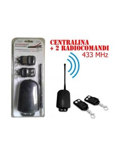KIT RICEVITORE DA ESTERNO 433MHZ 2 TELECOMANDI (JJ-JS-084-1)