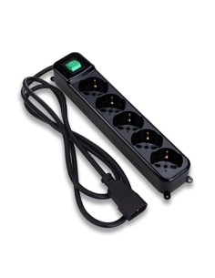 MULTIPRESA POWER CLEANER 5P IEC - 5 USCITE ITALIA/SCHUKO CON SPINA IEC C14 (FMP5IECIG)