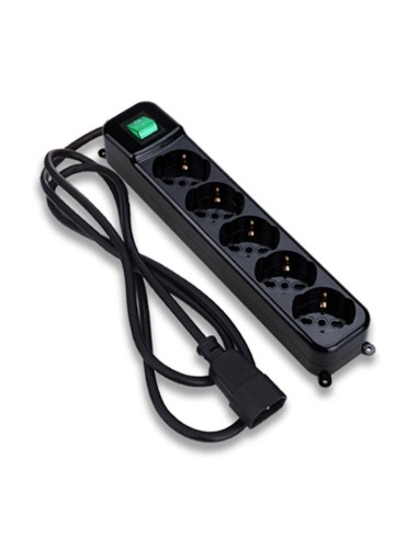 MULTIPRESA POWER CLEANER 5P IEC - 5 USCITE ITALIA/SCHUKO CON SPINA IEC C14 (FMP5IECIG)