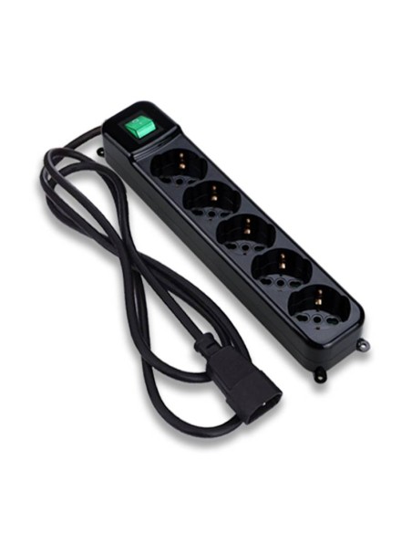 MULTIPRESA POWER CLEANER 5P IEC - 5 USCITE ITALIA/SCHUKO CON SPINA IEC C14 (FMP5IECIG)