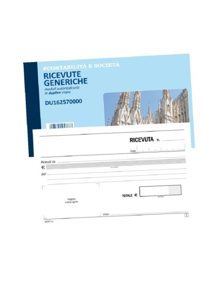 BLOCCO RICEVUTE GENERICHE 10X16,8 - 5 PEZZI