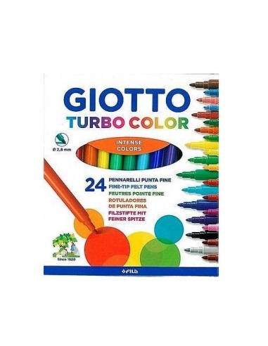 PENNARELLI GIOTTO TURBOCOLOR COLORI ASSORTITI - 24 PEZZI
