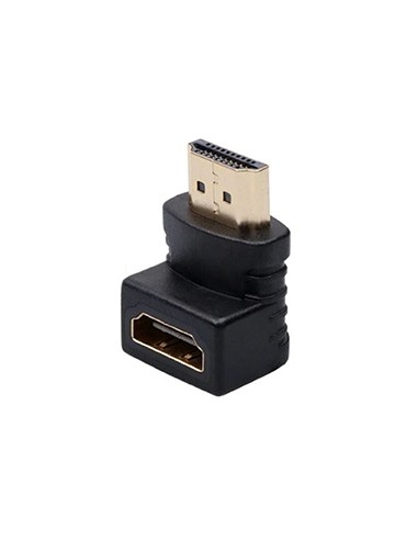 ADATTATORE SPINA HDMI (19PIN) A PRESA HDMI (19PIN) 90 GRADI DORATO