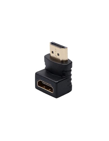 ADATTATORE SPINA HDMI (19PIN) A PRESA HDMI (19PIN) 90 GRADI DORATO