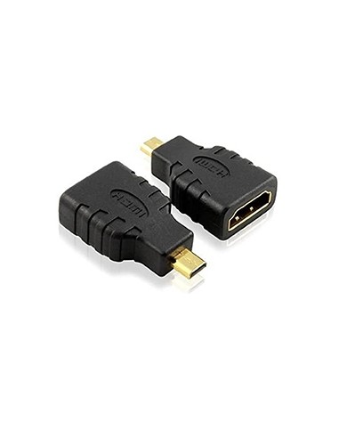 ADATTATORE SPINA HDMI MICRO (TIPO D) A PRESA HDMI (19PIN) DORATO