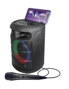CASSA DIFFUSORE AMPLIFICATO VORTEX 4 150W PMPO RICARICABILE - CON RADIOMICROFONO