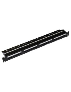 PANNELLO PATCH 19" NON SCHERMATO UTP 24 PORTE 8 POLI RJ45 PER RETI CAT.6 NERO (LKP624U)