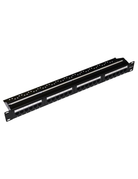 PANNELLO PATCH 19" NON SCHERMATO UTP 24 PORTE 8 POLI RJ45 PER RETI CAT.6 NERO (LKP624U)