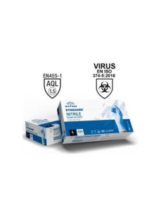 GUANTI IN NITRILE USO MEDICO SENZA POLVERE - 1CONF. DA 100PZ - TAGLIA L