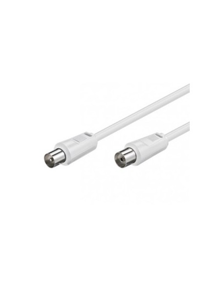 PROLUNGA CAVO ANTENNA TV 9/18W - CAVO COASSIALE 2MT IEC 9.5MM - BIANCO