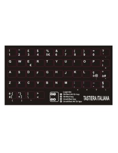ADESIVI TASTIERA ITALIANA STICKERS NETBOOK/NOTEBOOK - TASTI PICCOLI ITA