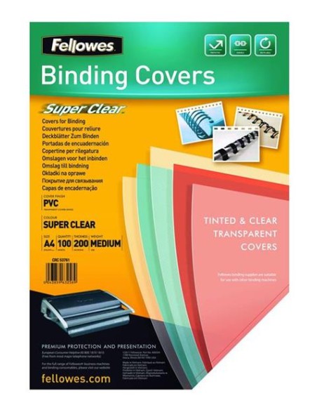 COPERTINE PVC QUADRANTI PER RILEGATURE A4 150M TRASPARENTE (100PZ)
