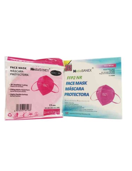 MASCHERINA PROTETTIVA FFP2 CTPL-0020 TIFFANY (APSMAMDX0002) - CONF. 25 PEZZI FUCSIA