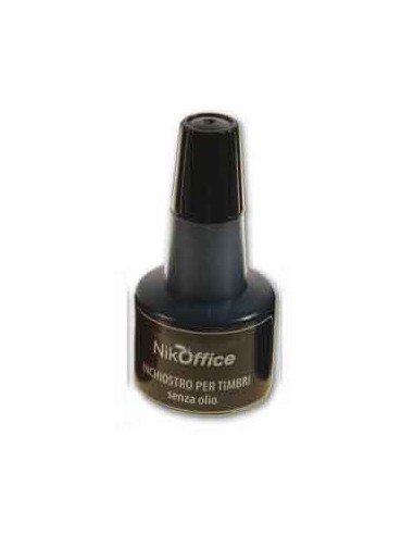 INCHIOSTRO PER TIMBRO CUSCINETTO - FLACONE 30ML. - NERO
