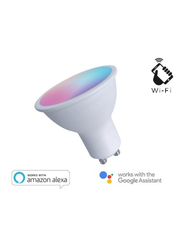 LAMPADA LED FARETTO GU10 AD INCASSO RGB + BIANCO CALDO DIMMERABILE 5.5W (EE-45WG10)