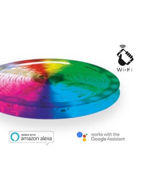 STRISCIA LED STRIP RGB + BIANCO CALDO WI-FI KIT DIMMERABILE 3M (EE-24WSL)
