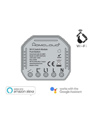 MODULO PULSANTE INTELLIGENTE WI-FI DA INCASSO (AS-SBM1)