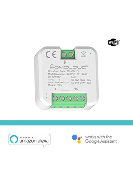 MODULO PULSANTE RELE' WI-FI 12/24V - 1 CANALE DA INCASSO (TN-SBM1CL)