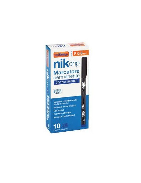 MARCATORE A PENNA OHP F 0.6MM NERO 20NIK148/1 (10 PZ)