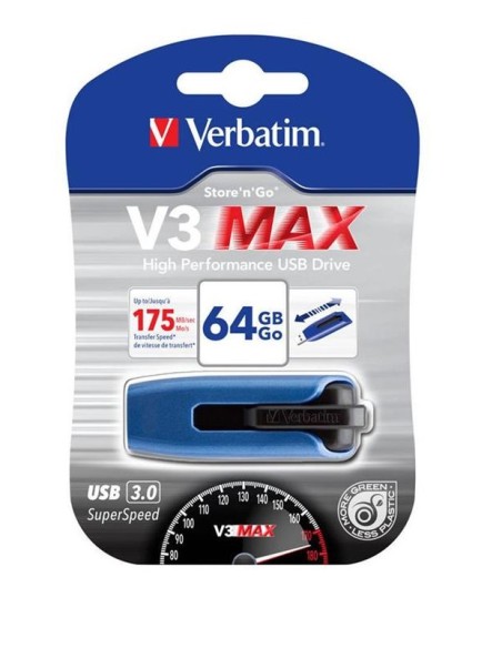 PEN DRIVE 64 GB  V3 MAX STORE'N'GO USB3.0 (49807) BLU