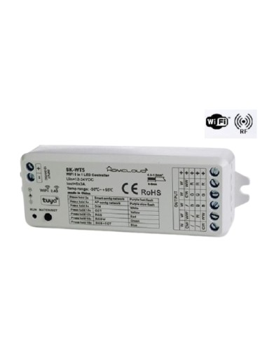 RICEVITORE DIM 12/24V DC, 5CH*3A, WI-FI+RF2.4G RGB+CCT (SK-WT5)