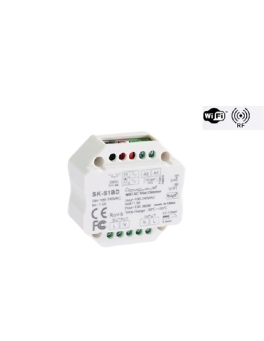 MODULO SMART DIMMER 220V AC TRIAC 1CHX1.5A WI-FI+RF 2.4G (SK-S1BD)