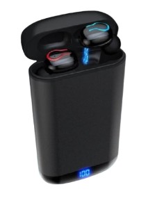 AURICOLARI CON POWERBANK Q66 TWS BLUETOOTH 5 NERO