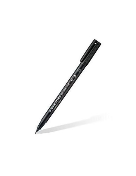 MARCATORE A PUNTA SINTETICA LUMOCOLOR PERMANENT 313 0.4MM NERO (10 PZ)